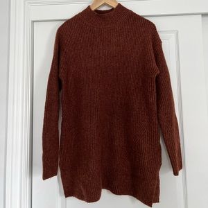 Burnt Orange Mock Neck Sweater